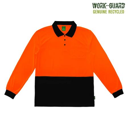R482X Work-Guard Recycled Hi Vis Longsleeve Polo