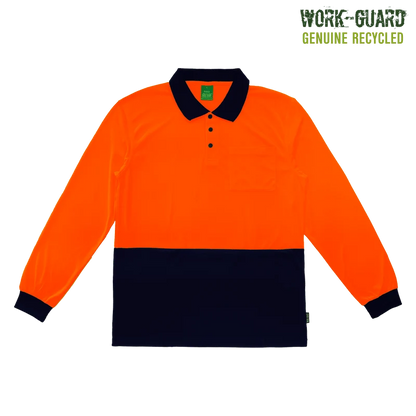 R482X Work-Guard Recycled Hi Vis Longsleeve Polo