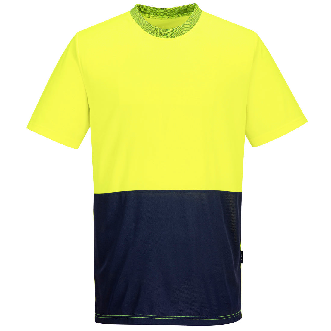 Portwest MP111 Hi-Vis Contrast T-Shirt in Yellow/Navy