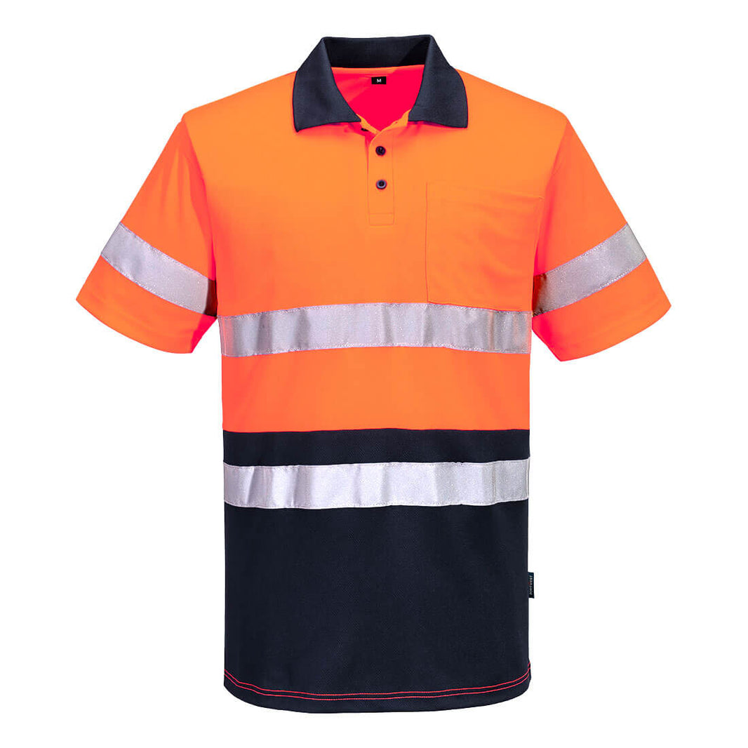 MP616 Portwest Hi-Vis Contrast Polo Shirt S/S – image 1 | JuJu Print New Zealand