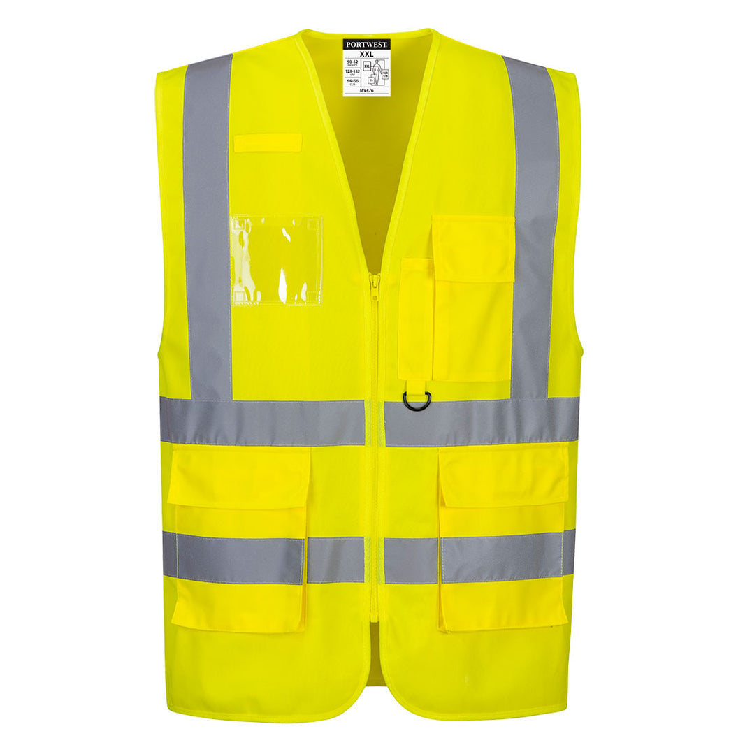 Portwest MV476 Hi-Vis Executive Vest in Yellow