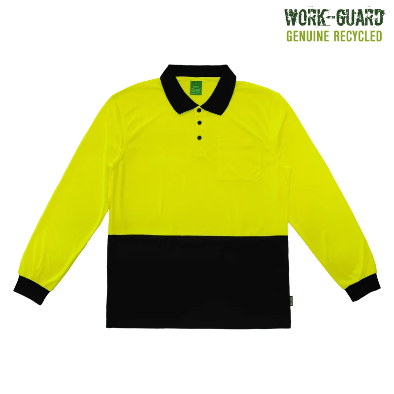 R482X Work-Guard Recycled Hi Vis Longsleeve Polo – image 3 | JuJu Print New Zealand