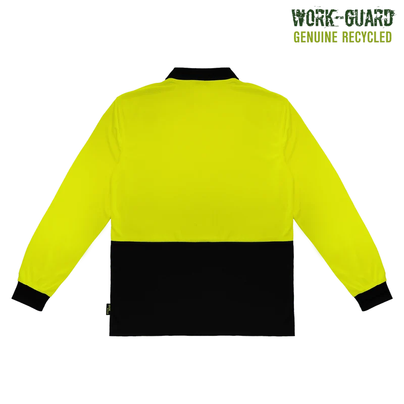R482X Work-Guard Recycled Hi Vis Longsleeve Polo – image 4 | JuJu Print New Zealand
