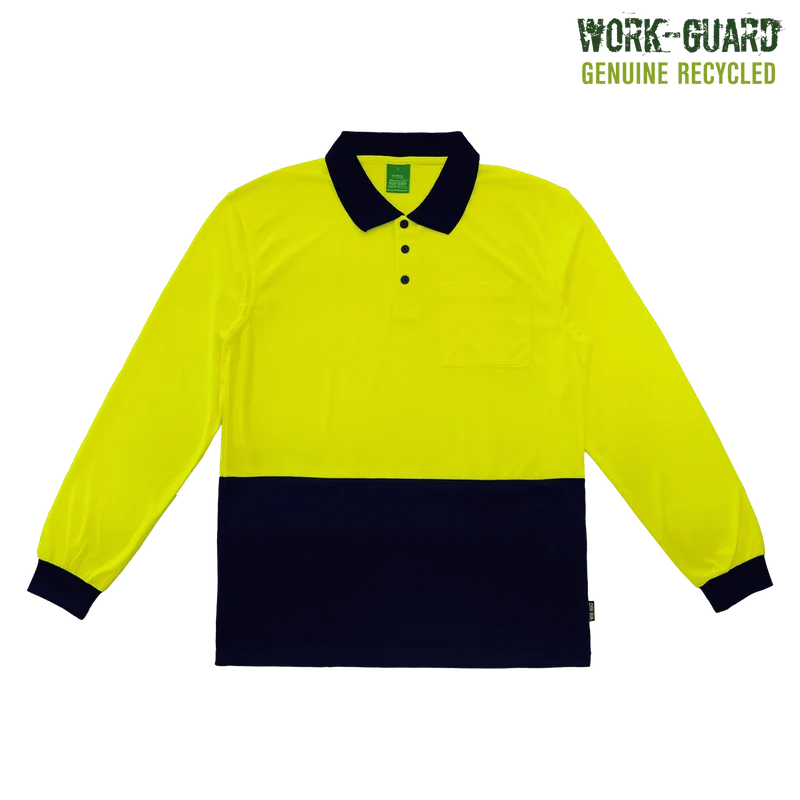 R482X Work-Guard Recycled Hi Vis Longsleeve Polo – image 5 | JuJu Print New Zealand