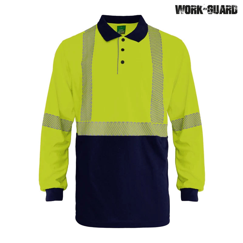 R486X Work-Guard Recycled Hi Vis Long Sleeve Day/Night Polo – image 4 | JuJu Print New Zealand