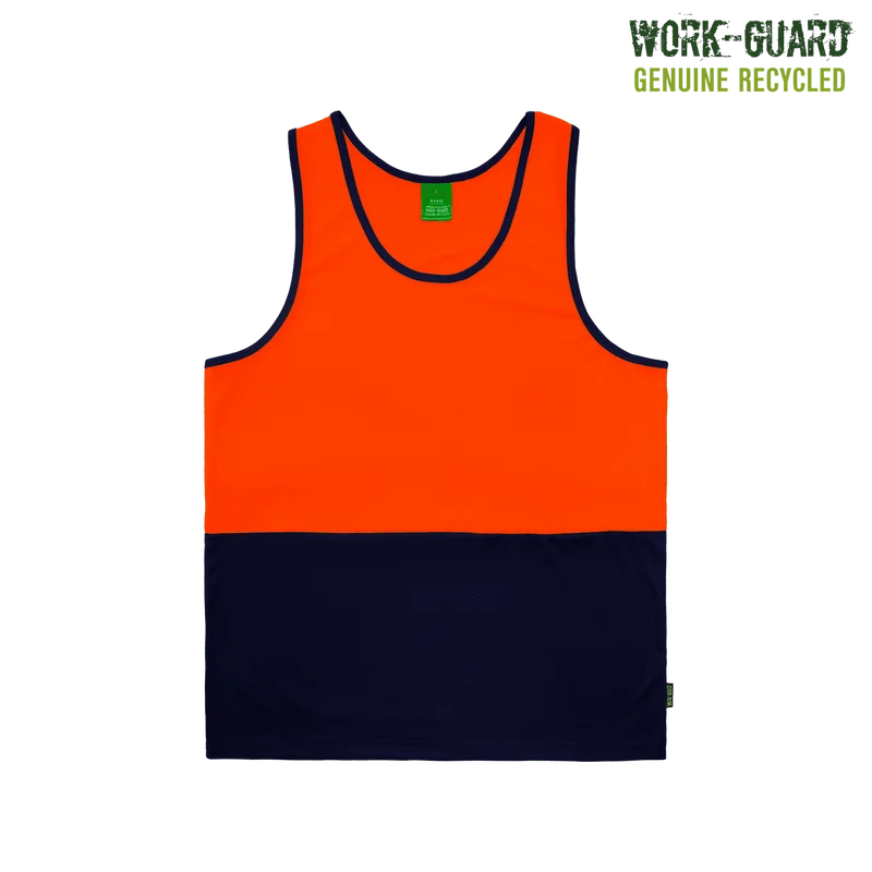 R491X Work-Guard Recycled Hi Vis Singlet – image 3 | JuJu Print New Zealand